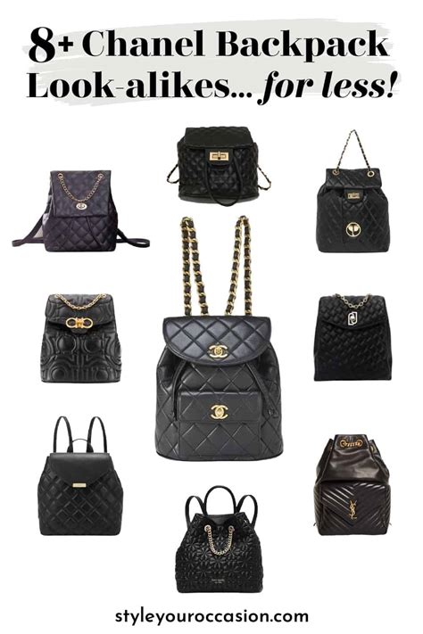 chanel quilted backpack dupe|chanel chain bag look alike.